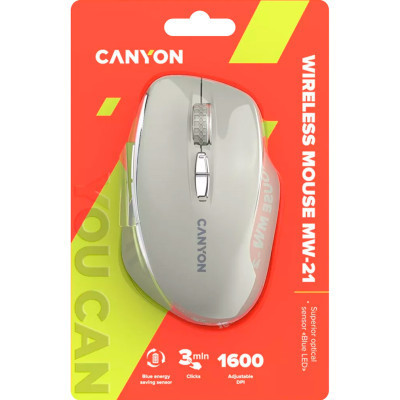 Мишка Canyon MW-21 Wireless Blue LED Cosmic Latte (CNS-CMSW21CL) Вінниця - фото 6