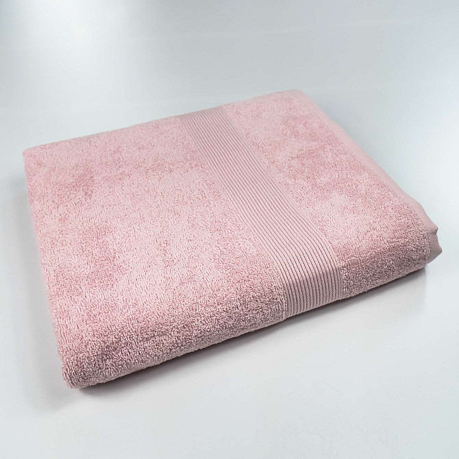 Набор махровых полотенец с бордюром 3шт GM Textile 50х90см, 50х90см, 70х140см 400г/м2 (Розовый) Сумы - изображение 6
