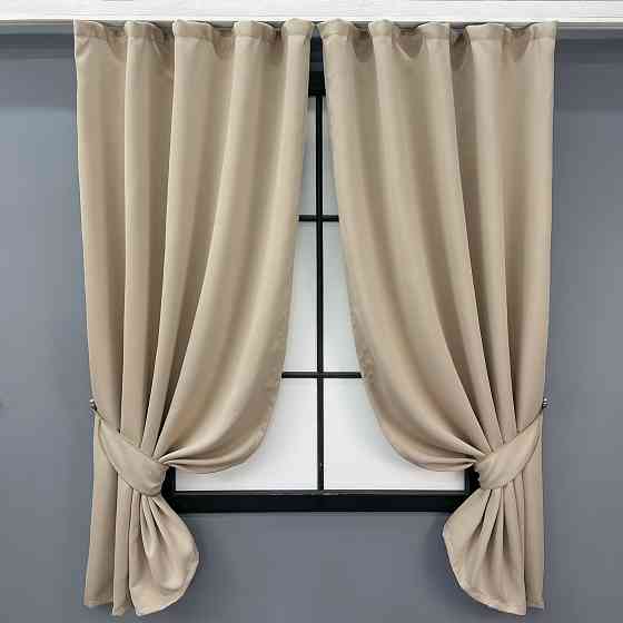 Комплект коротких штор VR-Textil Bagema Rvs № 1545ш Бежевий 130х170 см 2 шт (35-0229) Київ