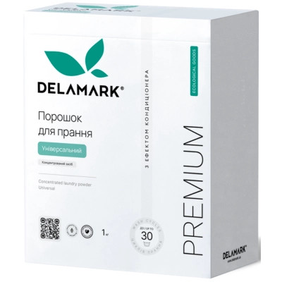 Стиральный порошок DeLaMark Premium Line Universal с эффектом кондиционера 1 кг (4820152330963) Винница - изображение 1