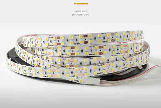 Світлодіодна LED стрічка 24V 6000K 2835 120 LED IP33 9.6W/м 1100Lm — діодна лента холодний білий 1 метр Київ