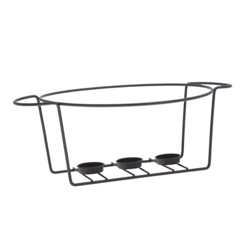 Марміт круглий 3,5л 33см кераміка скляна кришка + метал.підставка чорний 6427 KAMILLE Житомир - фото 5