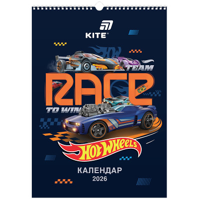 Календарь Kite планер настенный Hot Wheels 2026 год (HW26-440) Винница - изображение 1