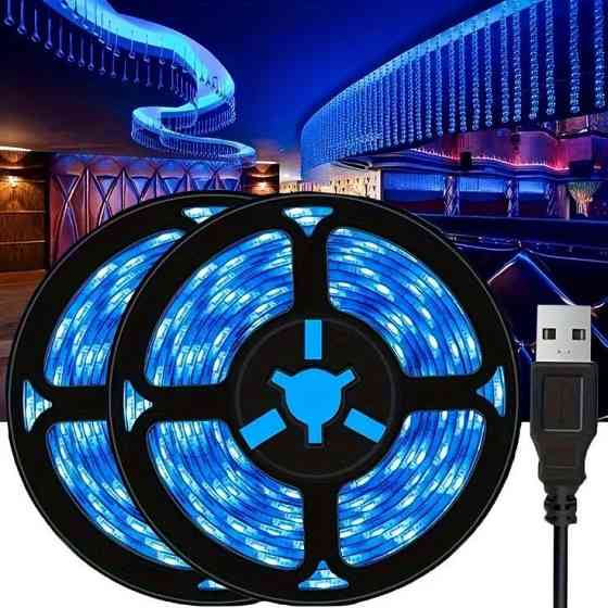 Гирлянда-лента Rope-Lights SMD5050-RGB bluetooth универсальная и провод черный 5м  7680 Одесса