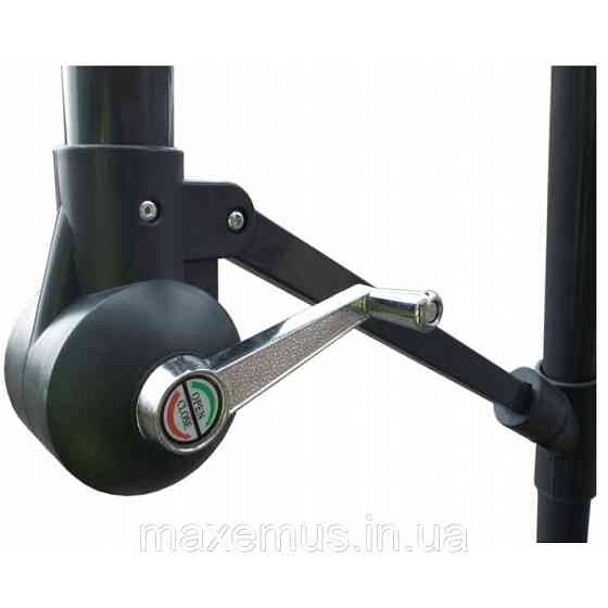 Садовый зонт Bonro B7218 на 3 м черный с наклоном 6 спиц и вентиляционным отверстием Мостиска