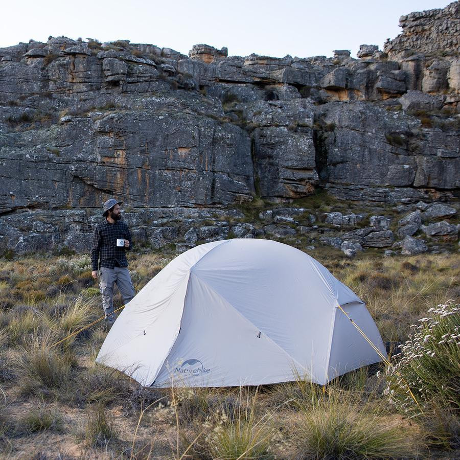 Двухместная легкая палатка с футпринтом Naturehike Mongar NH17T007-M 20D (Серая) Винница - изображение 4