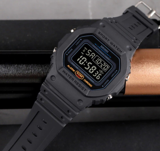 Годинник чоловічий водостійкий тактичний Skmei Dron Black Київ - фото 15