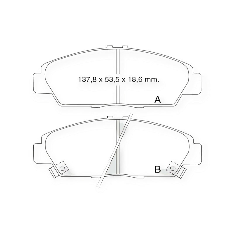 Колодки передні Хонда Акорд V (Dafmi elli) гальмівні Мукачево - фото 1