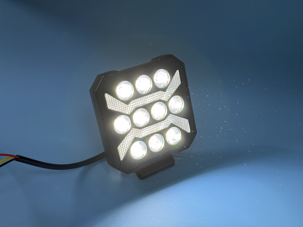 Фара робочого світла LED прямокутна 108 мм SPOT (спрямоване світло) — Біле + Жовте світло (8 діодів) Харків - фото 2