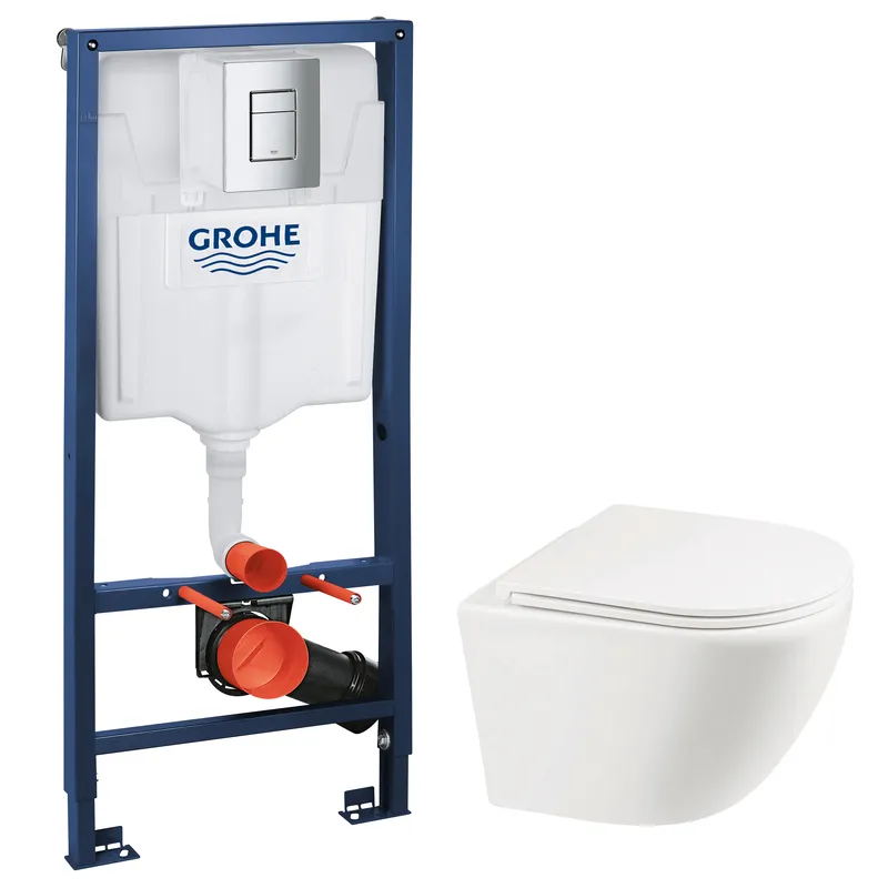 Комплект Grohe Set Унітаз ELLIPSE-0301-R + Інсталяція Grohe Rapid SL 38772001 (38772001ELLIPS0301R) ( 18960 ) ( 10985 ) Харків - фото 1