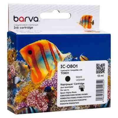 Картридж Barva Epson T0801 (C13T08014010/C13T08014011) 340ст, black (IC-0801) Винница
