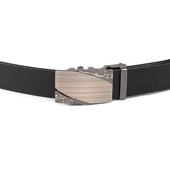 Ремень с автоматической пряжкой с узором Vintage 20251 Черный Киев