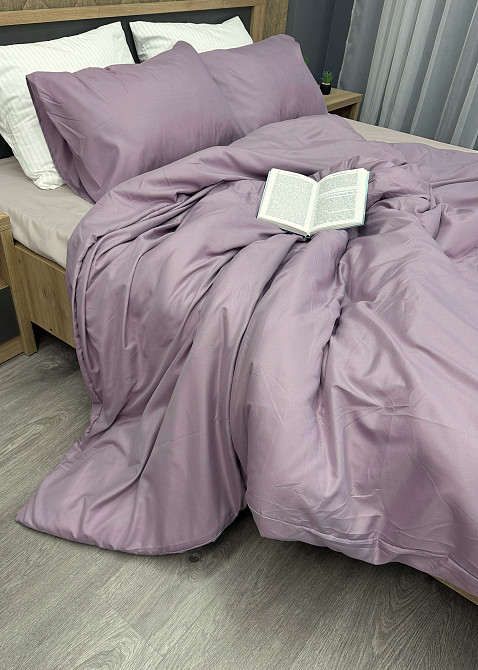 Комплект постельного белья, Decorator Nirvana Двуспальный 180х215 лиловый с бежевым (88-028) Киев - изображение 4