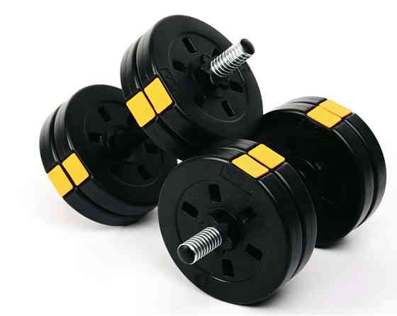 Комплект набір нових розбірних гантелей Besport 2 шт. по 11 кг, що мають вагу 22 кг, набори з дисками, млинці Київ