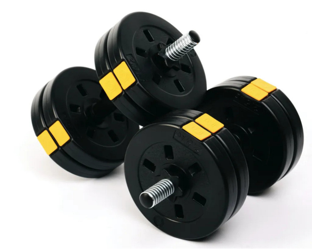 Комплект набор новых разборных гантелей Besport 2 шт по 11 кг Общим весом 22 кг, наборные с дисками, блинами Киев - изображение 2