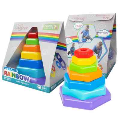 Развивающая игрушка Tigres Пирамидка-радуга в коробке (39363) Винница