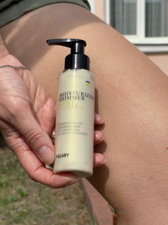 Шиммер крем-гель зволожувальний Shiny Vanilla Moisturizing Shimmer Hillary 100 мл Київ