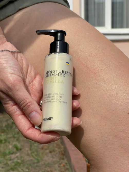 Шиммер крем-гель увлажняющий Shiny Vanilla Moisturizing Shimmer Hillary 100 мл Киев - изображение 6