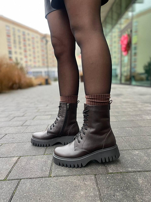 Edan Instruments Жіночі черевики EDAN шоколадні шкіра натуральна висота 16см (5701) Коломыя - изображение 5