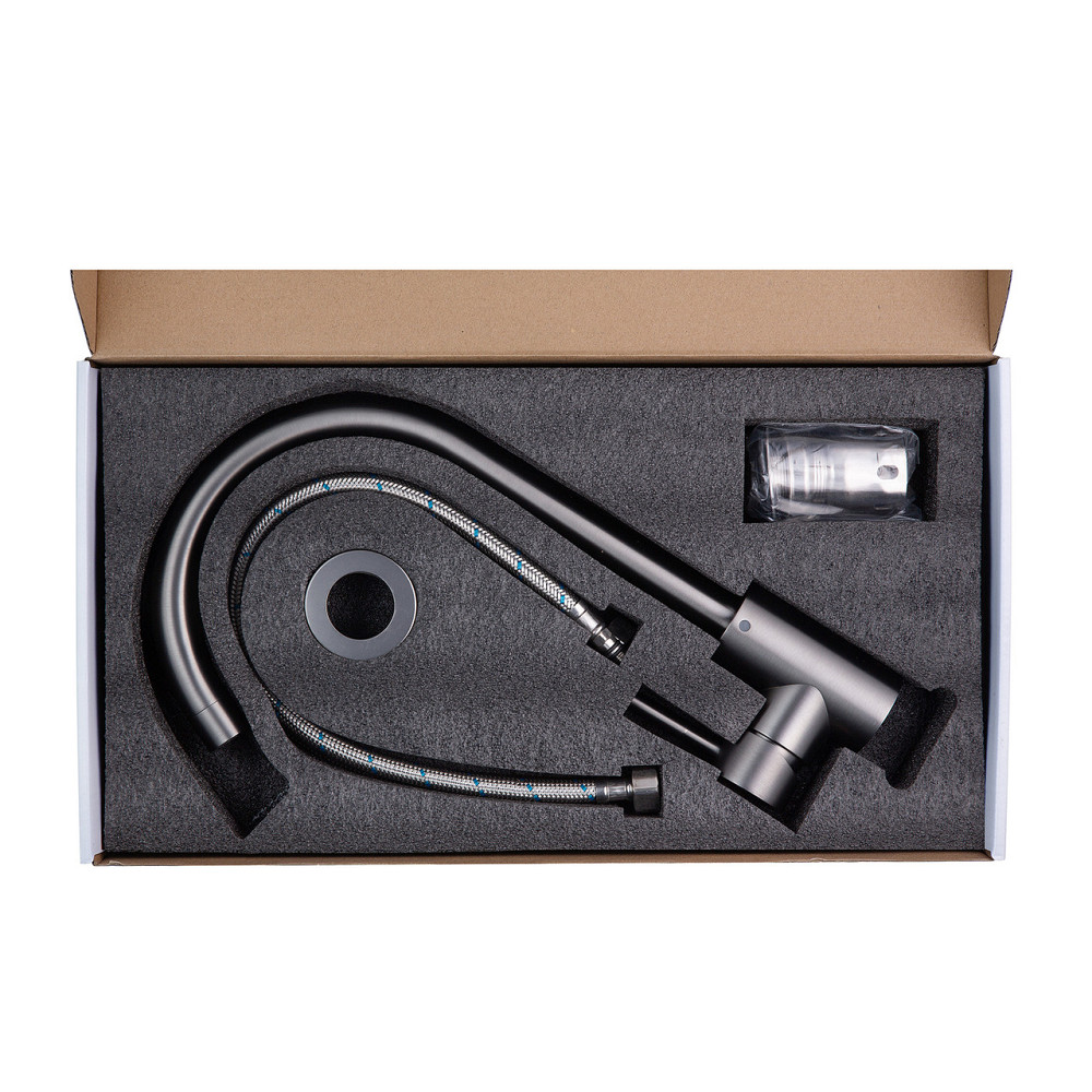 Змішувач для кухні Kroner KRP Edelstahl Klassisch - SCH035PVD графіт Київ - фото 9