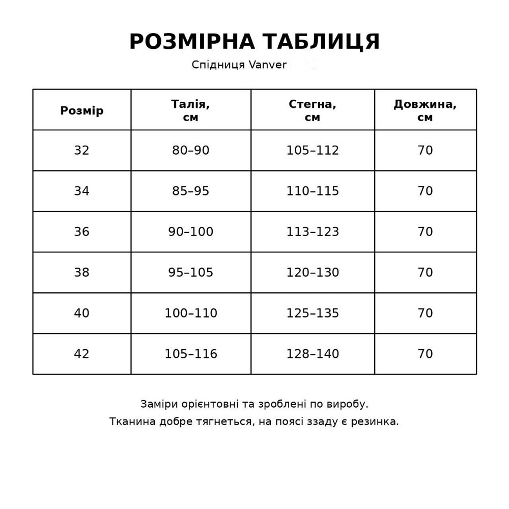 Спідниця жіноча джинсова Vanver 82051 міді на ґудзиках стрейчева великі розміри чорна, чорний, З8, 38, 100 см, 123 см Київ - фото 8