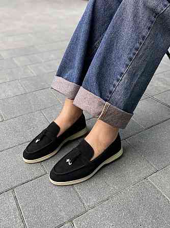 Lemon Лофери жіночі lemon PL-1-1 чорні (весна-осінь, замша натуральна) (6015) 36 Коломия