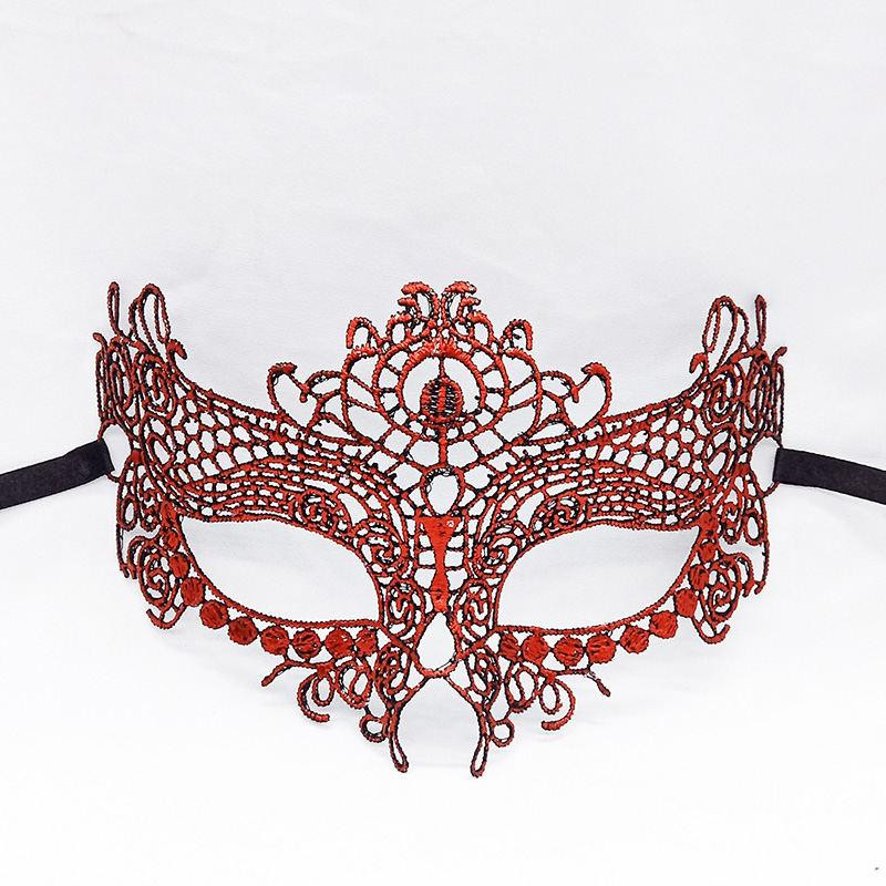 Маска венецианского карнавала 22 на 12 см красный Киев - изображение 1