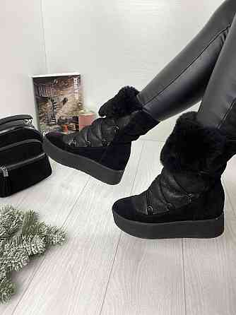 Черевики жіночі 502 чорні (зима, замша натуральна) (2975) лише 38р. 38 Коломия