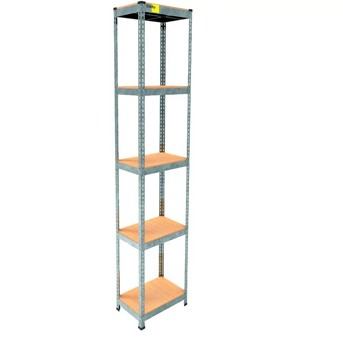 Металевий стелаж Emby Light Series (розмір 2400х450x300мм) 5 полиць ДСП до 100кг Оцинкований Вінниця - фото 1
