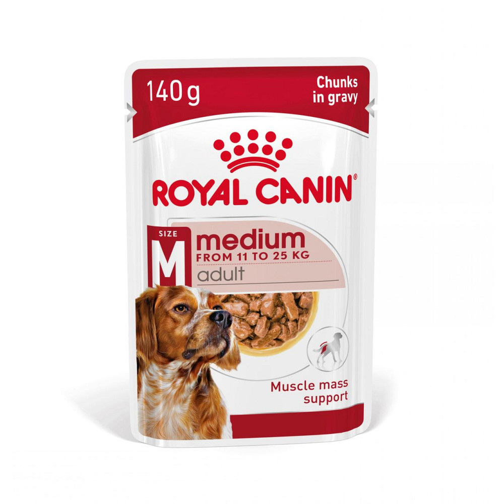 Вологий корм для дорослих собак середніх розмірів ROYAL CANIN MEDIUM ADULT IN GRAVY 0.140 кг Київ - фото 1