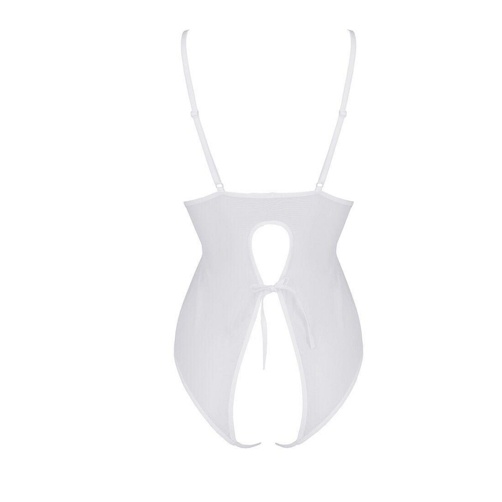 Боді з ажурним декором та відкритим кроком Passion URSULA BODY XXL/XXXL, white Sex Aura Київ - фото 4