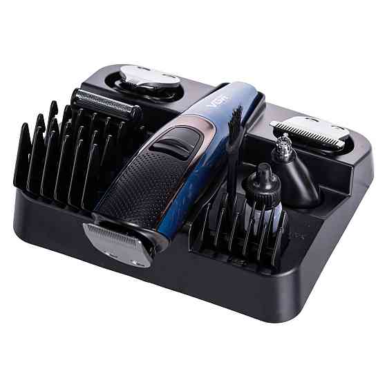 VGR Машинка тример для стрижки 4в1 з насадками Синій VGR V-172 Коломия