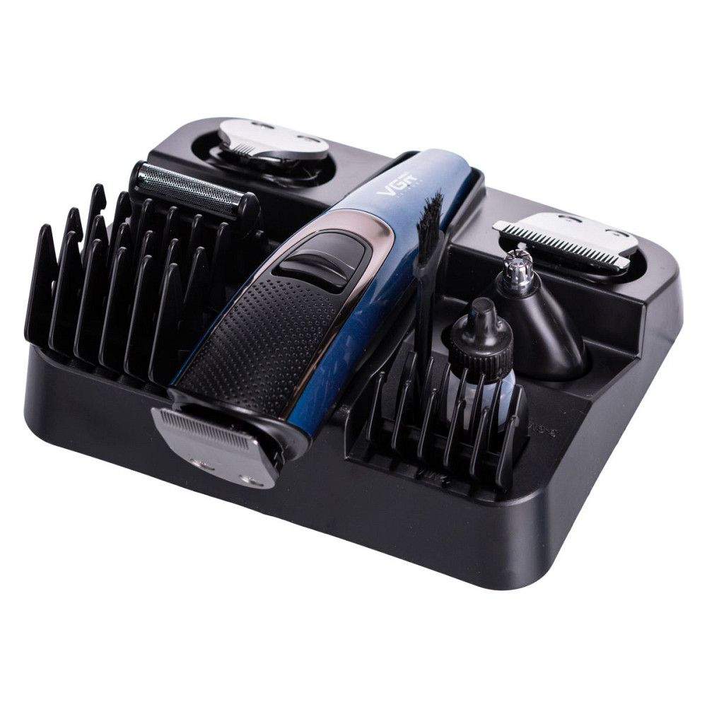 VGR Машинка тример для стрижки 4в1 з насадками Синій VGR V-172 Коломыя - изображение 5