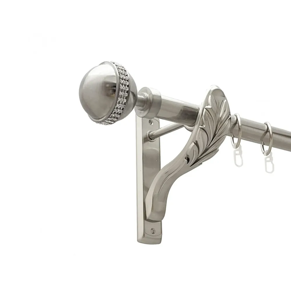 Карниз Orvit Авея металевий однорядний ретро гладка труба кільце металеве Нержавіюча Сталь 25 мм 200 см (00-00021528) Львів - фото 1