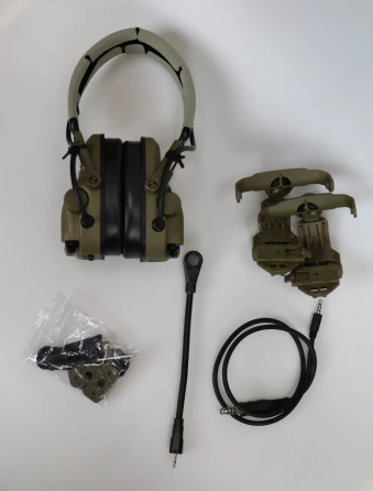 Тактические активные наушники Wosport HD-17 Гарнитура с шумоподавлением (Оливковый) Киев