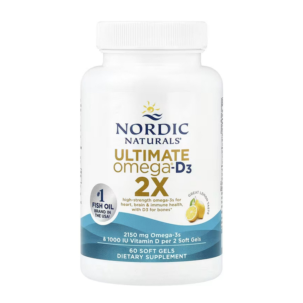 Омега 3 (риб'ячий жир) Nordic Naturals Ultimate Omega 2X D3 60 гел капс лимон Київ - фото 3