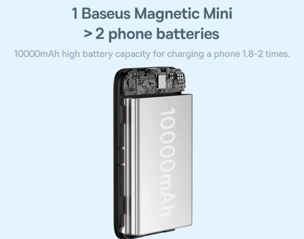 BASEUS повербанк безпроводной 10000mah 20w Киев - изображение 7