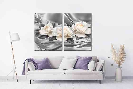 Модульна картина у вітальню/ спальню  Ніжні троянди   TLV-2_138 90x132 см Київ