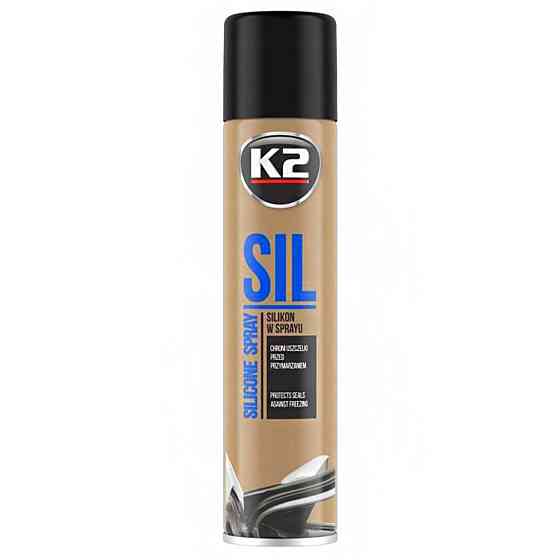 Змазка силіконова K2 Sil Spray 100% для гуми та пластику рідка прозора аерозоль 300мл Киев
