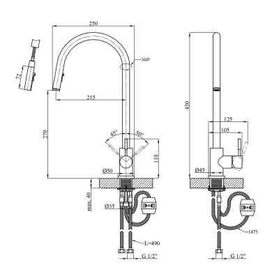 Смеситель Kroner Klassisch-ESG03915 (CV032281) Винница