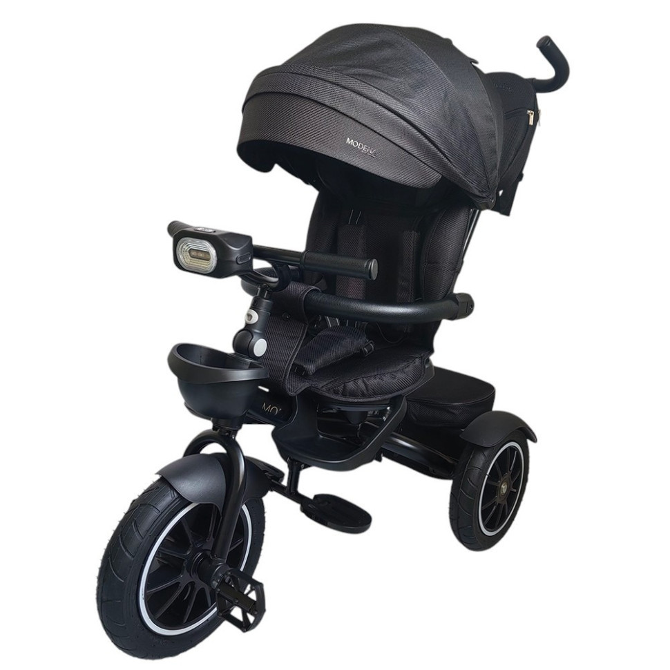 Дитячий триколісний велосипед MODENA ME 1193 Black, з батьківською ручкою Вінниця - фото 1