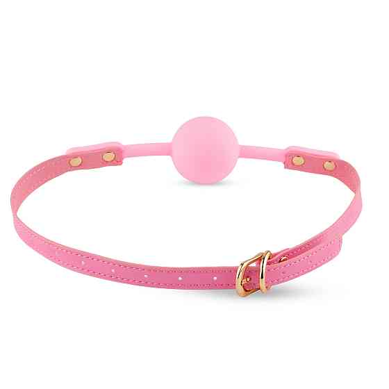 Силіконовий рожевий кляп Ball Gag Pink з регульованим ремінцем Sex Aura Київ