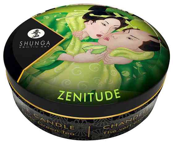 Массажная свеча - Shunga Mini Candle Green Tea, 30 мл Sex Aura Киев