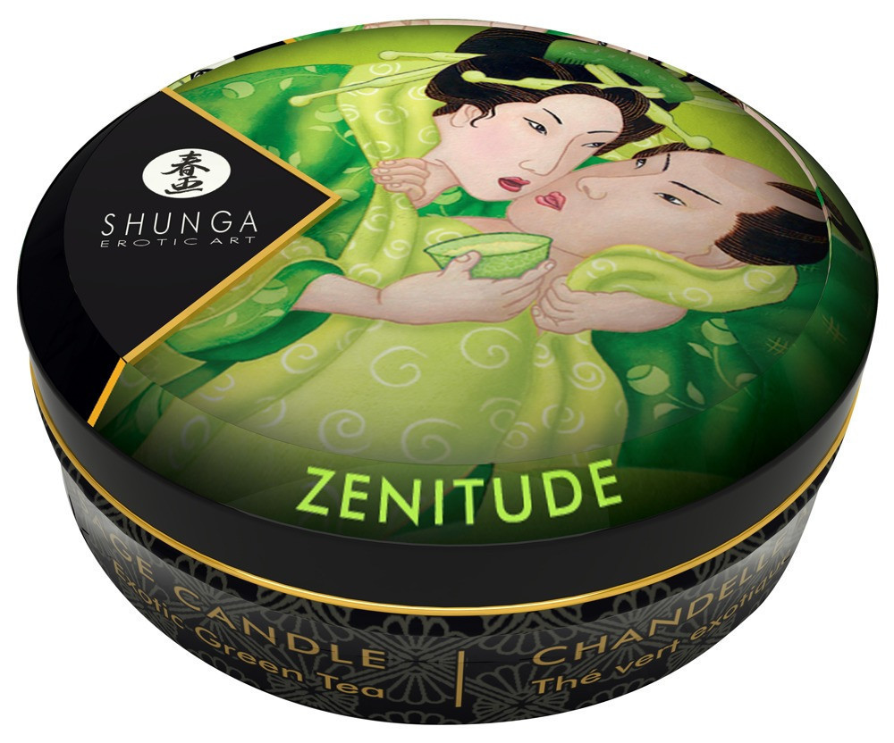 Масажна свічка - Shunga Mini Candle Green Tea, 30 мл Sex Aura Київ - фото 2