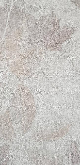 Шпалери вінілові на флізеліні Grandeco Time метрові квіти листя бежеві коричневі білі Київ - фото 2