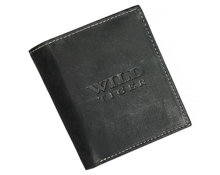 Портмоне мужское Wild Tiger (037) кожаное черное Киев - изображение 1
