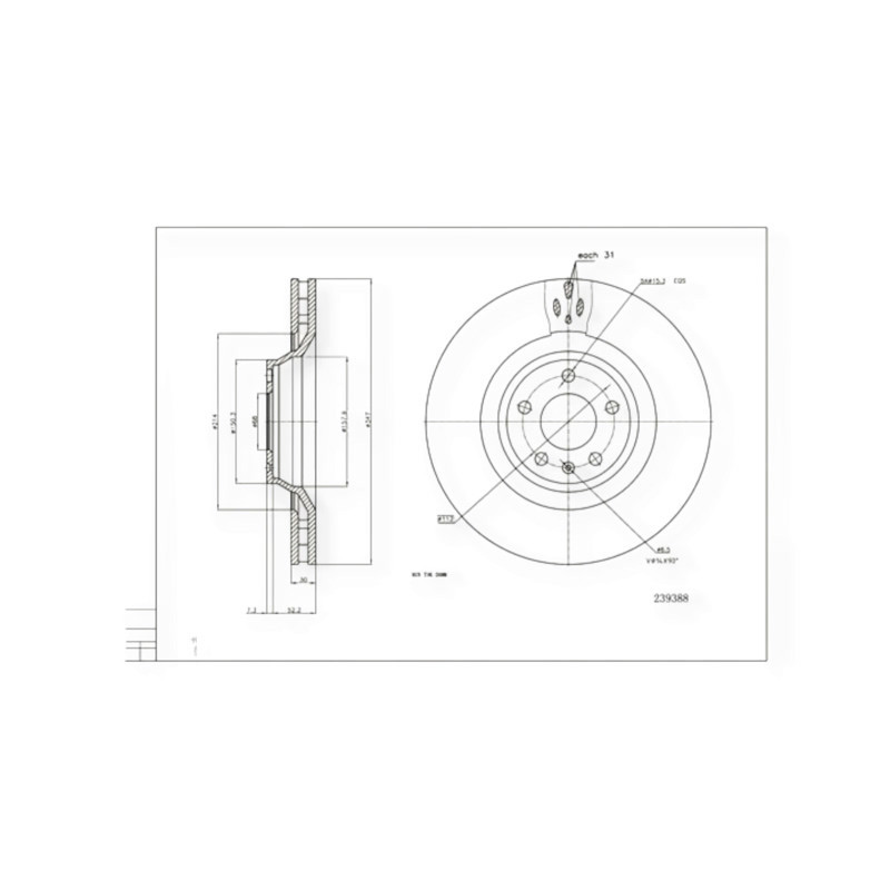 Диск Audi A6 C6, Allroad (2004-) передній (347x30) гальмівний Мукачево - фото 1