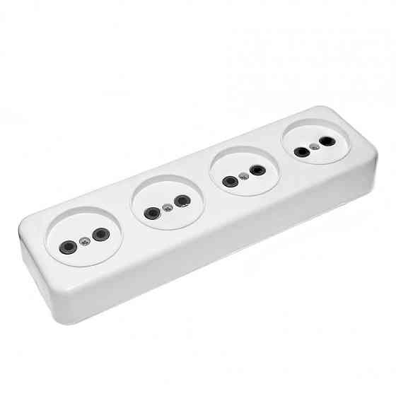 Колодка под удлинитель ЕМР на 4 гнезда, 10А-220V Днепр