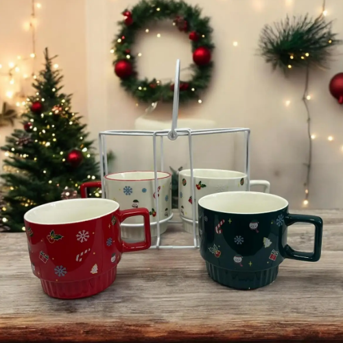 Набір чашок NY X-MAS 4шт 350мл LED Житомир