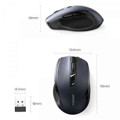 Мишка Ugreen MU006 Ergonomic Wireless Gray/Black (15063) Вінниця